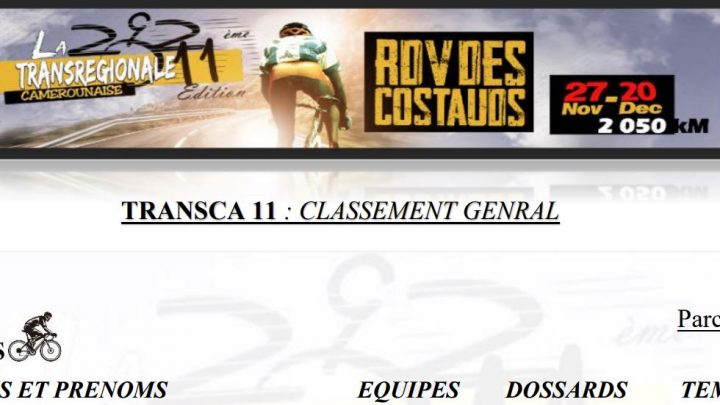 TRANSCA 11: classement général au terme de la 8ème étape