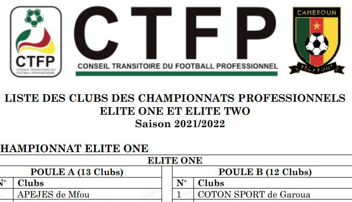 Saison sportive de football 2021/2022: le calendrier est connu